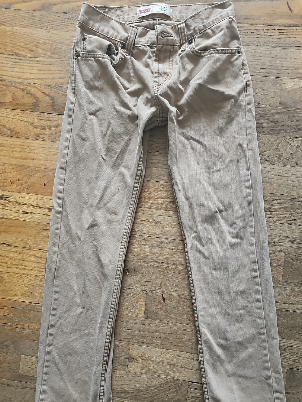 Levi's Slim 511 Khaki/Tan Jeans Boys Size 12